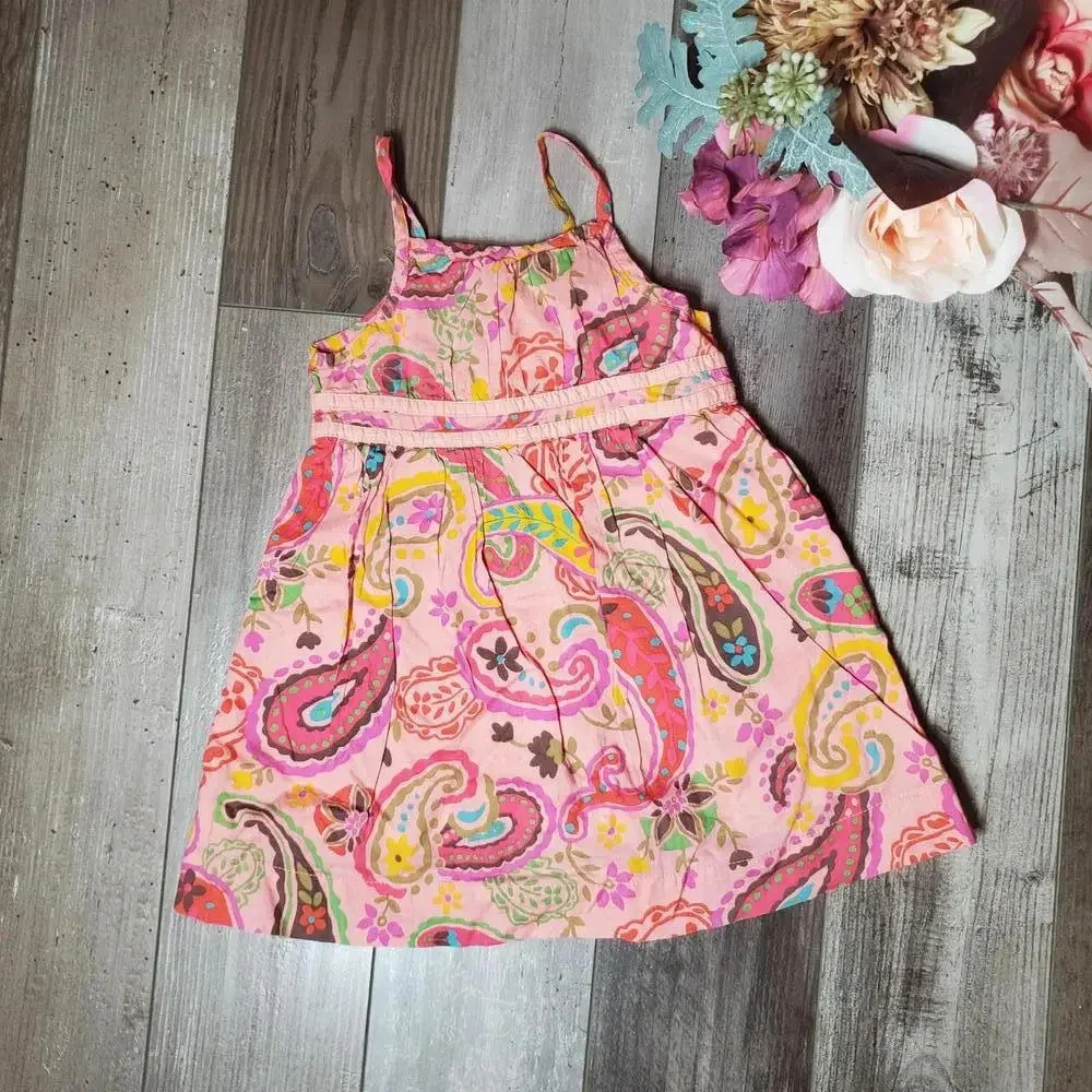 Genuine Kids from OshKosh B'gosh Pink Floral Paisley Sundress Size 18m NWOT